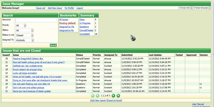 Issue List Issue List