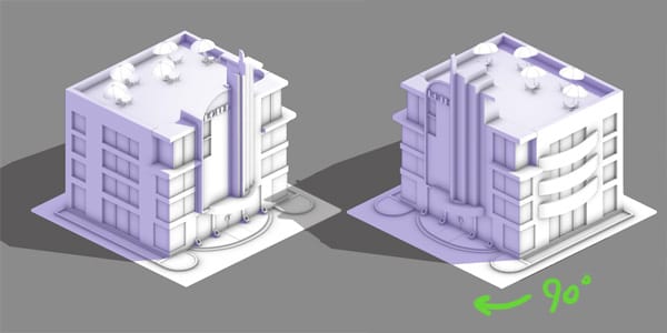 How to design isometric buildings