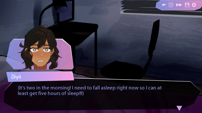 the character Diya stresses about sleep