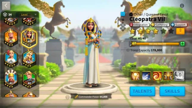 Cleopatra in Rise of Kingdoms