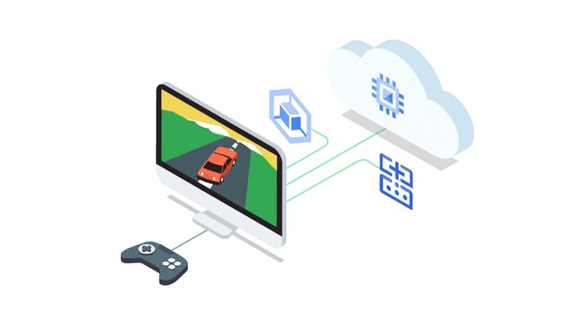 Artwork promoting Google's cloud technology