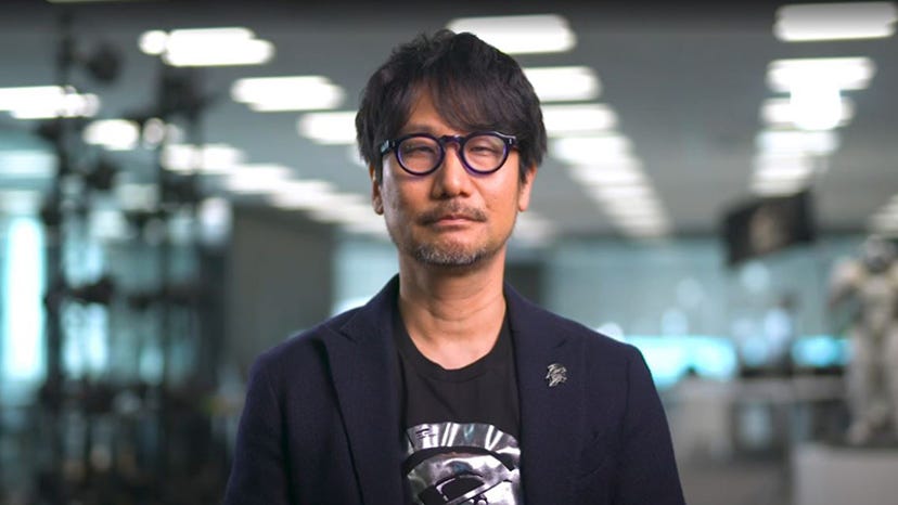A video screenshot of Hideo Kojima