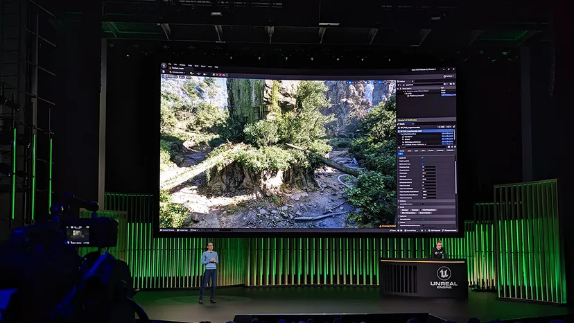 Foliage in full swing at Epic's State of Unreal showcase during GDC 2023
