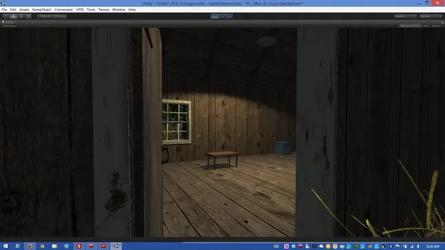 (Early Unity 4 game engine test.)