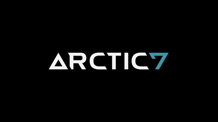 The Arctic7 logo on a black background