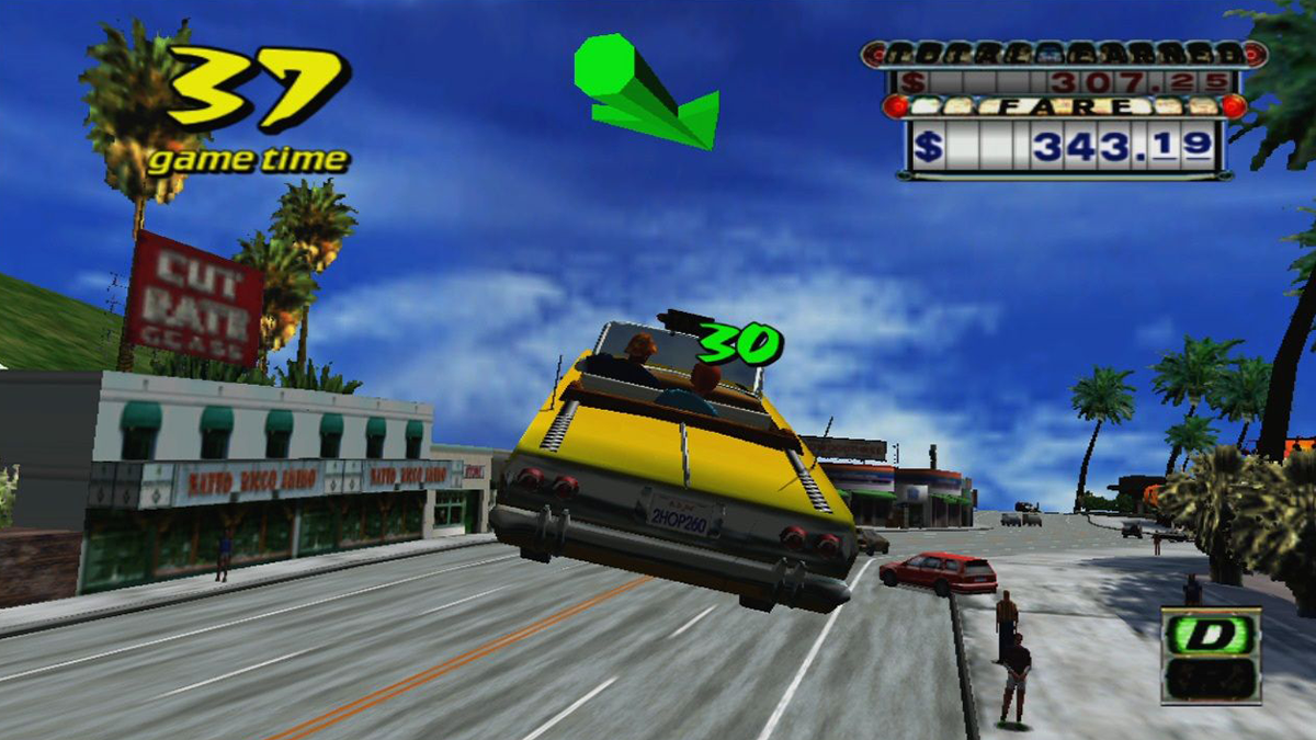 Crazy Taxi (PS2 Gameplay) 