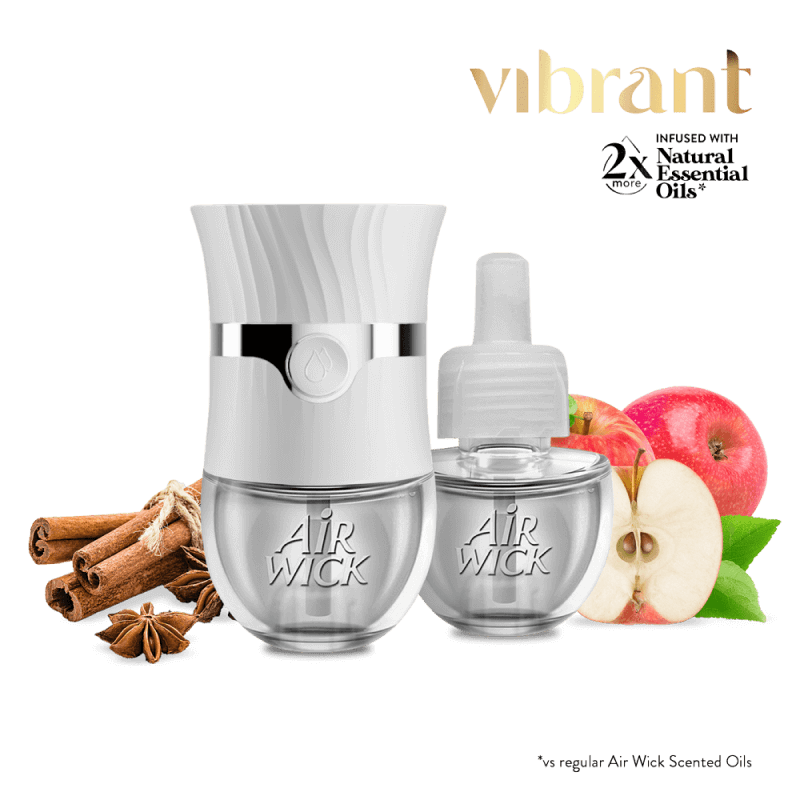 Air Wick® Eléctrico Aceites Perfumados Vibrantes, Manzanas Cálidas Especiadas