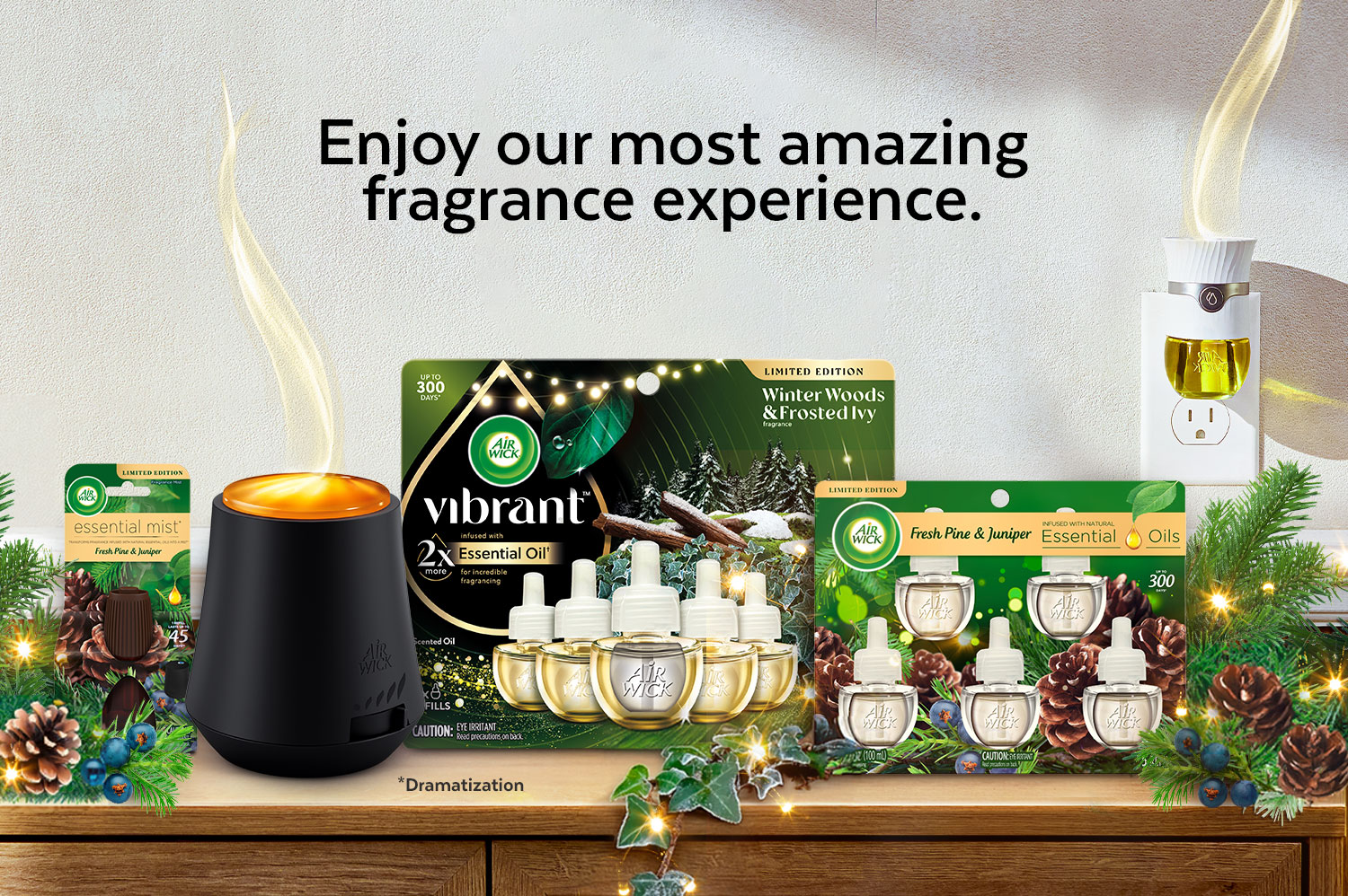 Enjoy fragrance experience with multiple Airwick fragrances