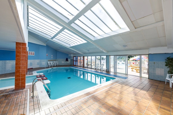 The indoor pool at Landscove Holiday Park in Devon