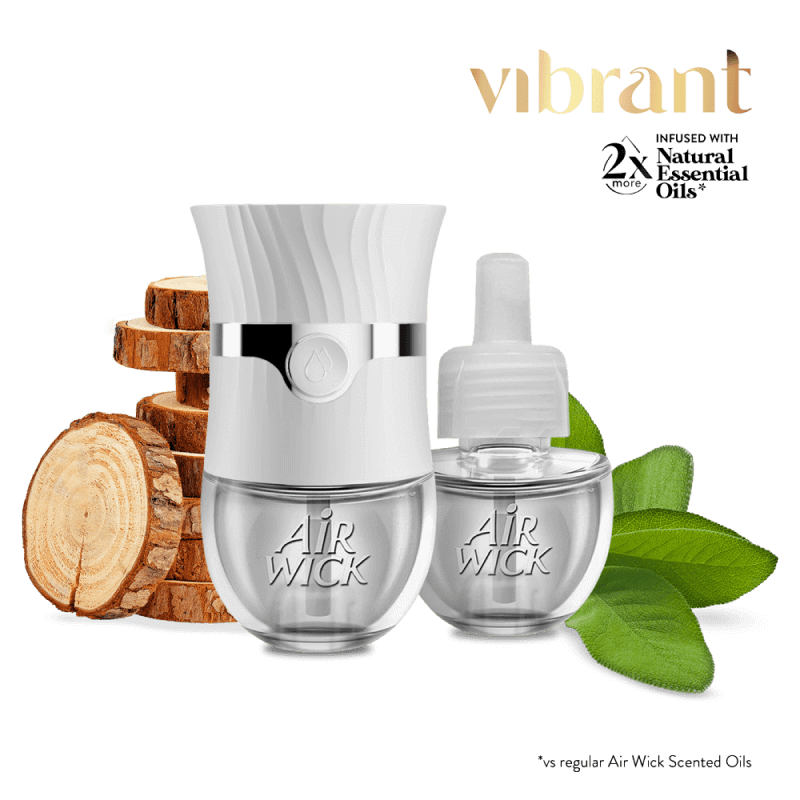 Air Wick Plug in, Vibrant Scented Oils, White Sage & Mahogany