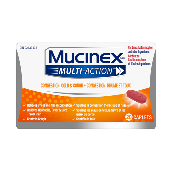 Mucinex Multi-Action Cold, Flu & Sore Throat