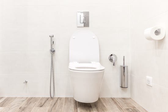 Toilet in a modern bathroom