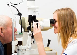 Putting contact lens in eye