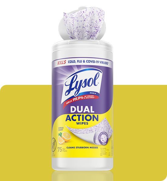 Lysol Disinfecting Wipes Dual Action Packshot