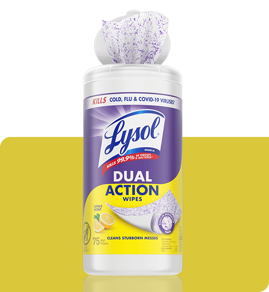 Lysol Disinfecting Wipes Dual Action Packshot