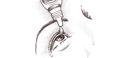  Female using Optrex Eye Drops