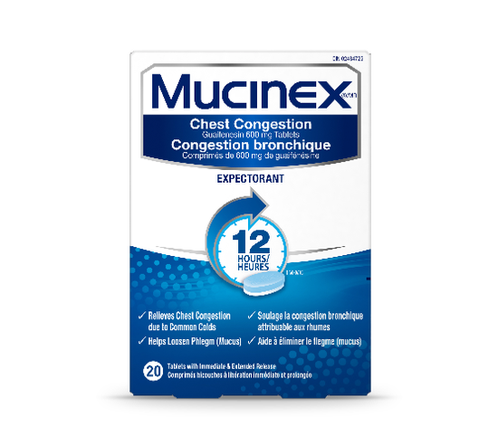 Mucinex Chest Congestion Tablets packshot.