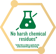 No harsh chemical residues