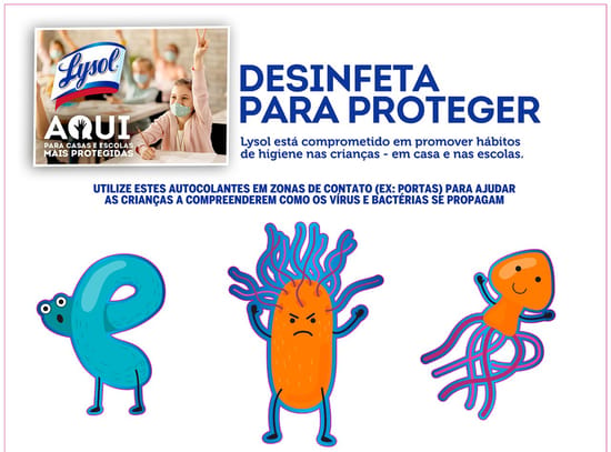 Autocolante Desinfeta para proteger
