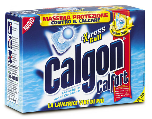 Packaging di Calgon Tabs negli anni ‘90