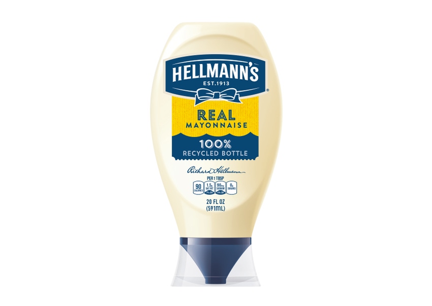 Hellmann’s commits to 100% recycled plastic food packaging