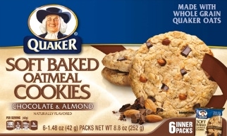 Quaker launches packaged oatmeal cookies