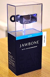 Sleek package showcases  Jawbone headset