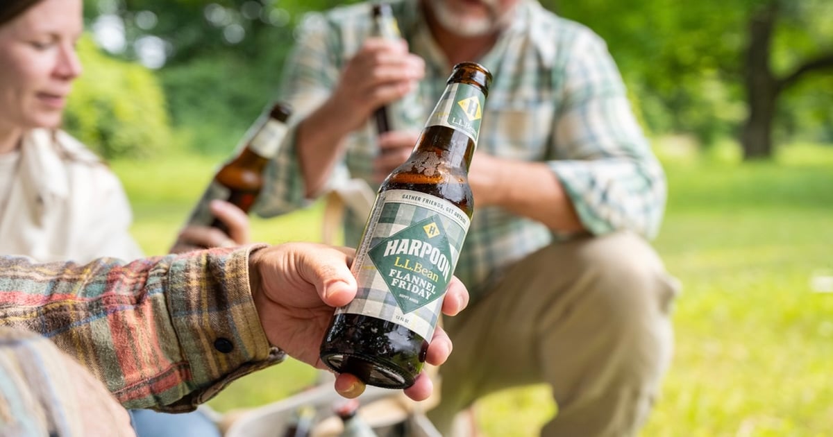 Beer Packaging Wears L.L.Bean Plaid Shirt