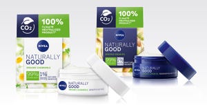 Nivea Naturally Good Climate Neutralized face-care packaging