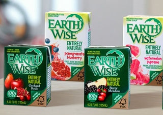 Earth Wise introduces juices in FSC-certified packs