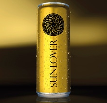Nutraceutical drink uses golden, slimline cans to attract ‘Sunlovers'