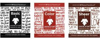 Stylish collection of packaged condoms debut at 2011 New York Fashion Week