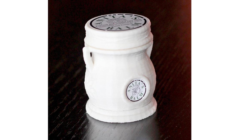 Natural skin balm uses 3D printing for biodegradable jar
