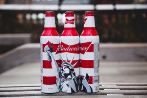 Budweiser’s summertime packaging stars Lady Liberty