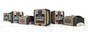 Package design for men’s shaving soap aids in-shower shavers