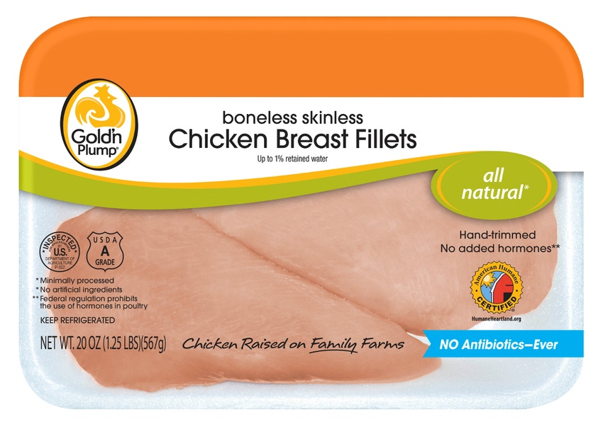 Gold’n Plump chicken labels highlight humane care and ‘no antibiotics’
