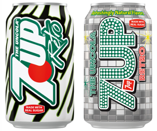 Celebrities design 7UP Retro packages