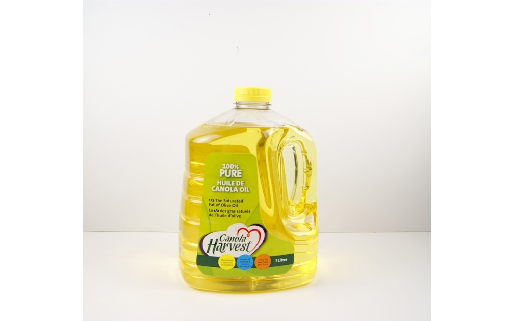 Canola oil launches in 3L PET jug with an integral handle