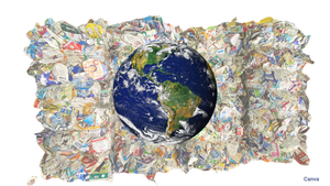 Earth plus sorted and bundled recycled material