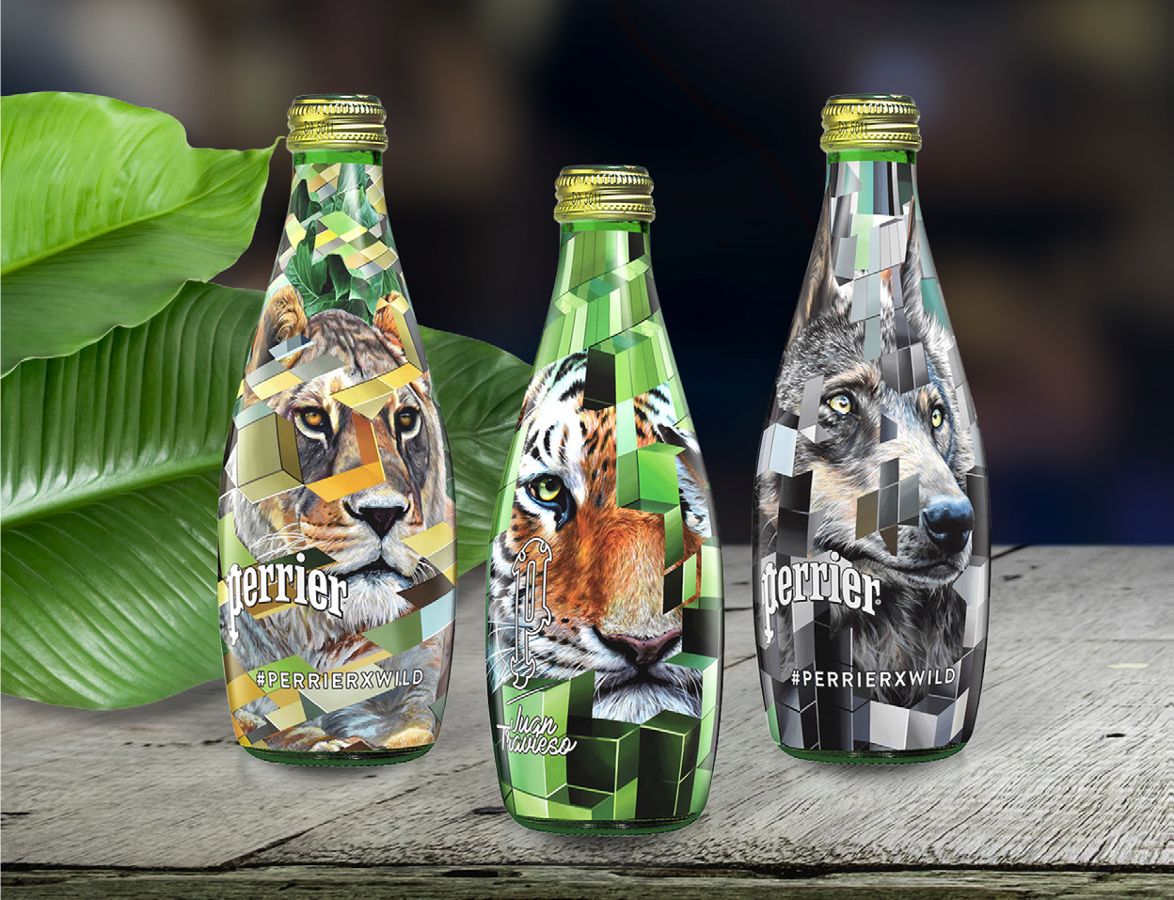 Perrier Sticker Perrier snares Brooklyn with a packaging design that roars