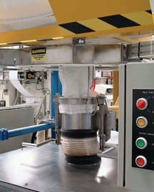 Multisorb Machine Bulk-solids handling system 'gels' for Multisorb's packets