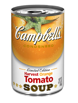 Packaging design: Campbell’s iconic soup cans bring new yellow and orange tomato flavors