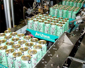 Packaging machinery: New tray packer cuts changeover time for AriZona Beverages