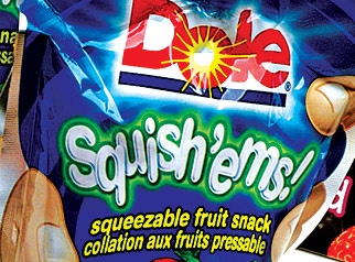 New fruit puree snack in squeezable pouch