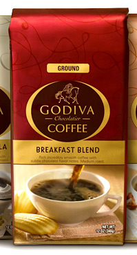 Godiva Chocolate Truffle Coffee French Press and Mugs Gift Set