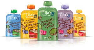 Spouted pouch packs appeal for Ella's Kitchen organic kids, baby food brand