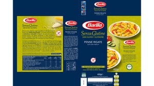 Improved label designs on the menu for Barilla