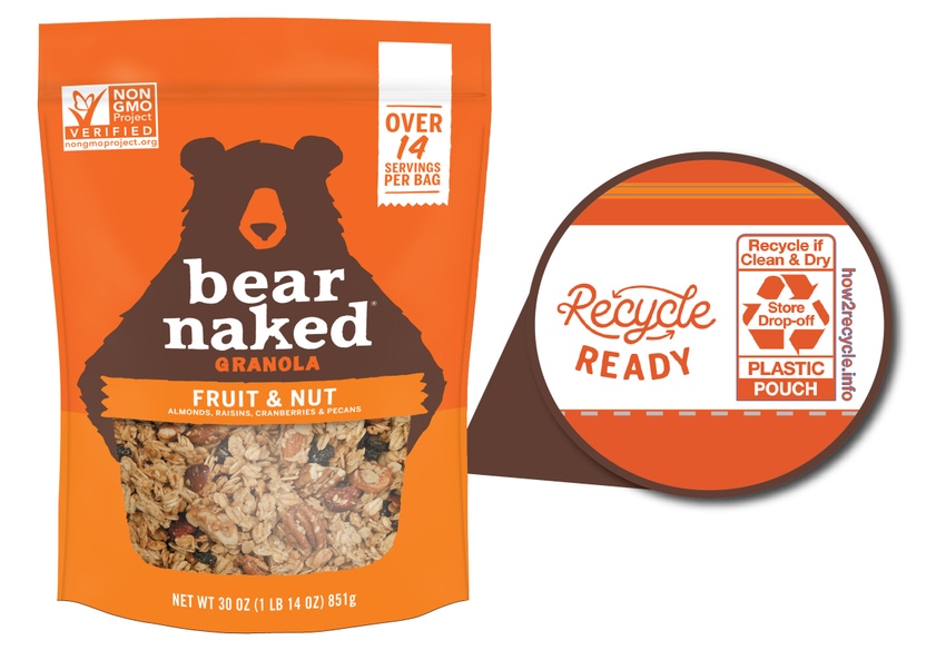 Kellogg’s Bear Naked cereal pouches embrace recyclability