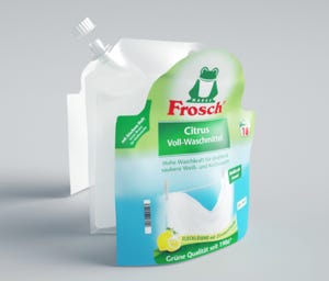 Frosch cleaning products upgrade to a fully recyclable pouch