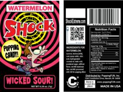 PoppingFUN Incorporates QR/2D bar codes on all SHOCK candy packaging